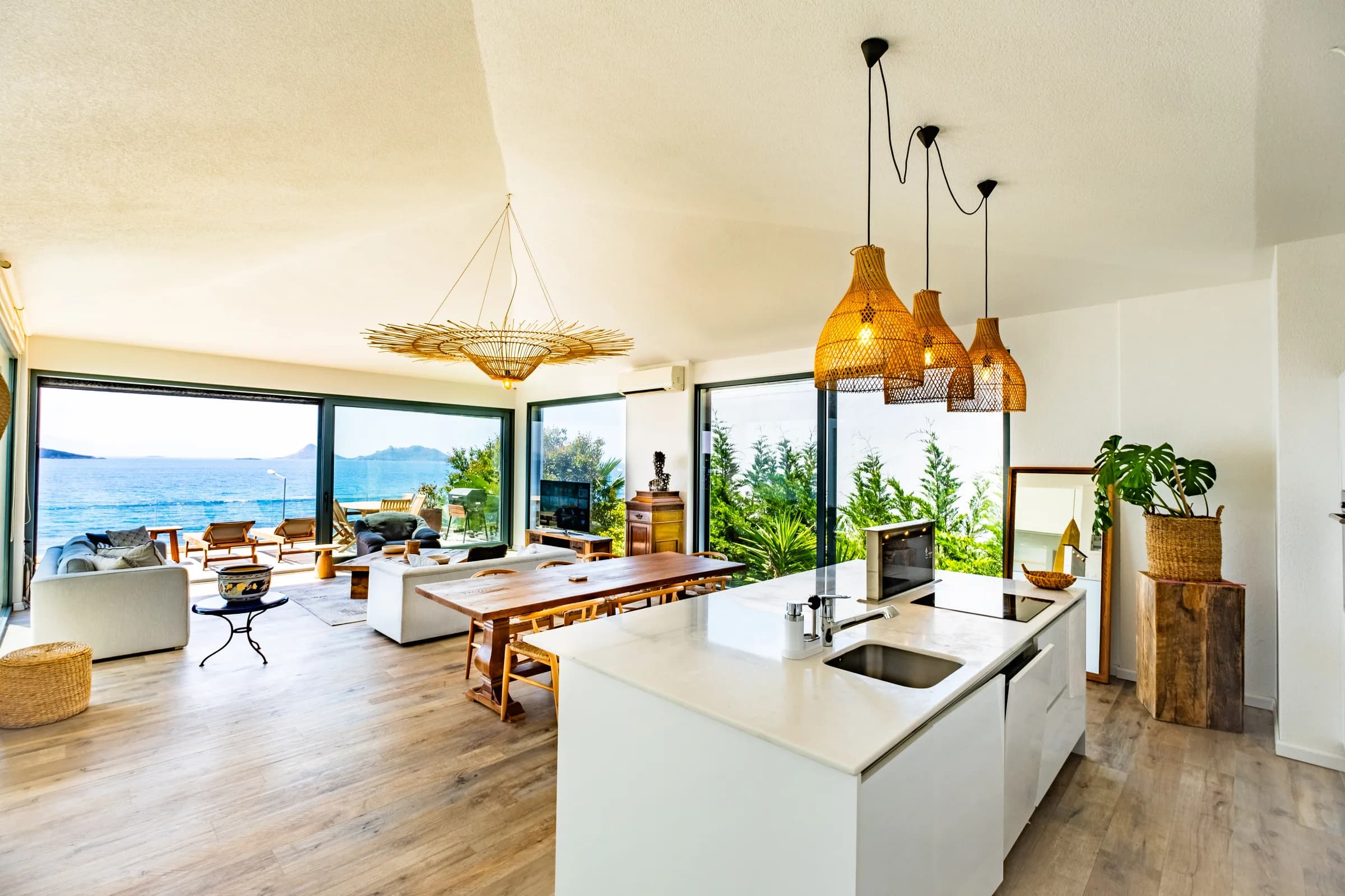 Bodrum Turgutreis Villa Adalar deniz manzaralı infinity havuzlu villa galeri gorseli 5