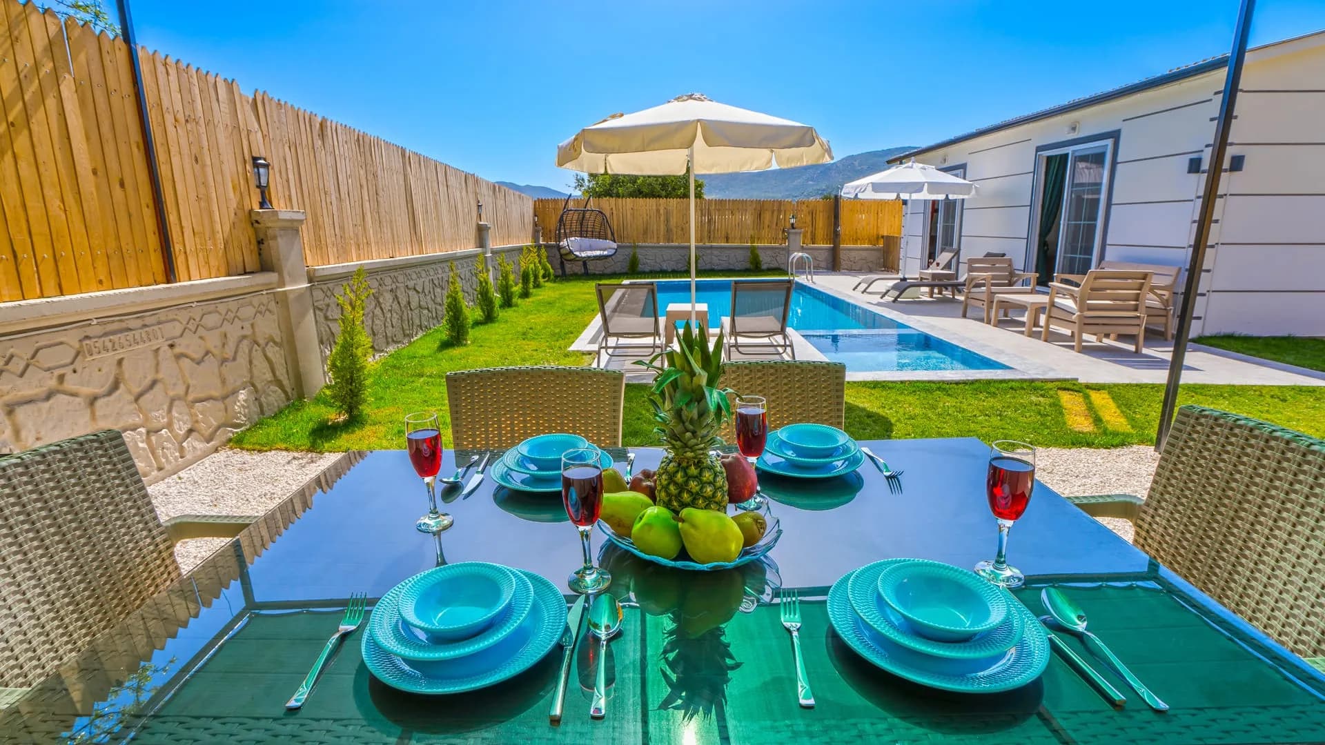 Kalkan Sarıbelen Villa Begonya özel havuzlu lüks villa