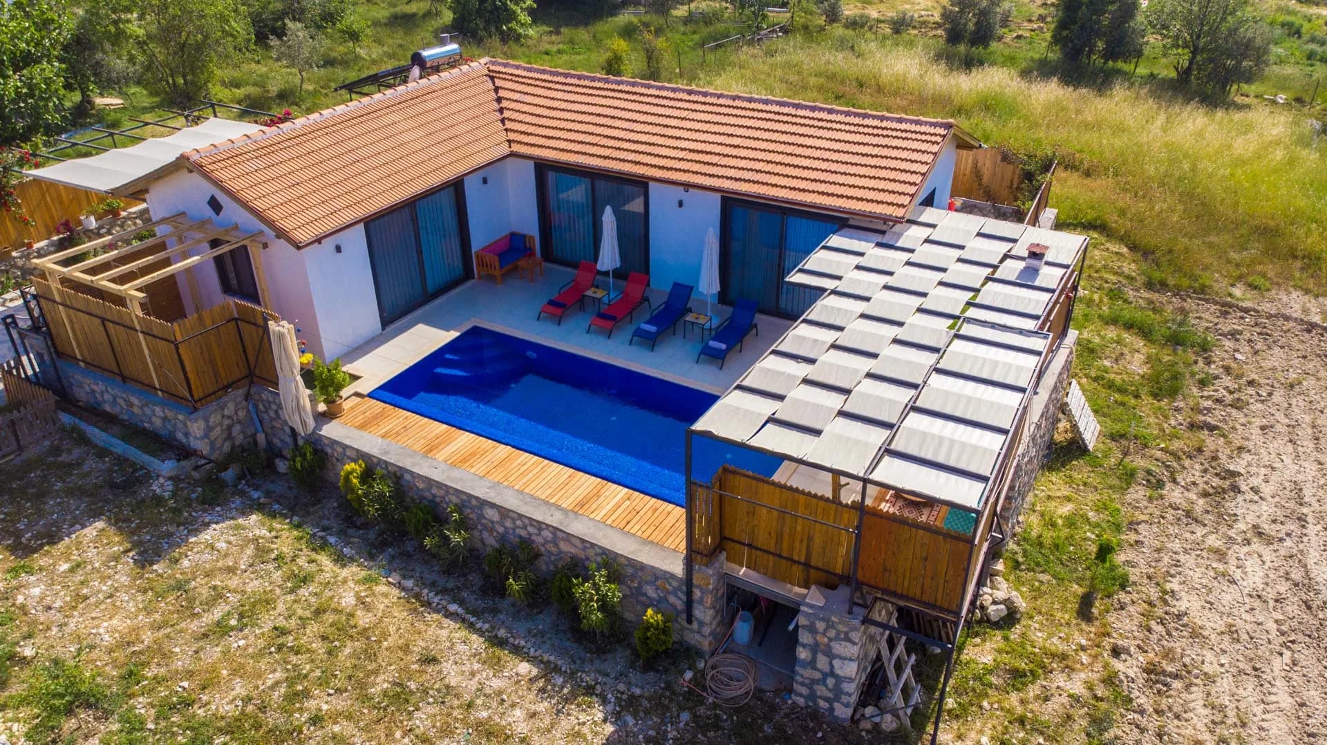 Kalkan Sarıbelen Villa Büşem özel havuzlu doğa manzaralı villa galeri gorseli 3