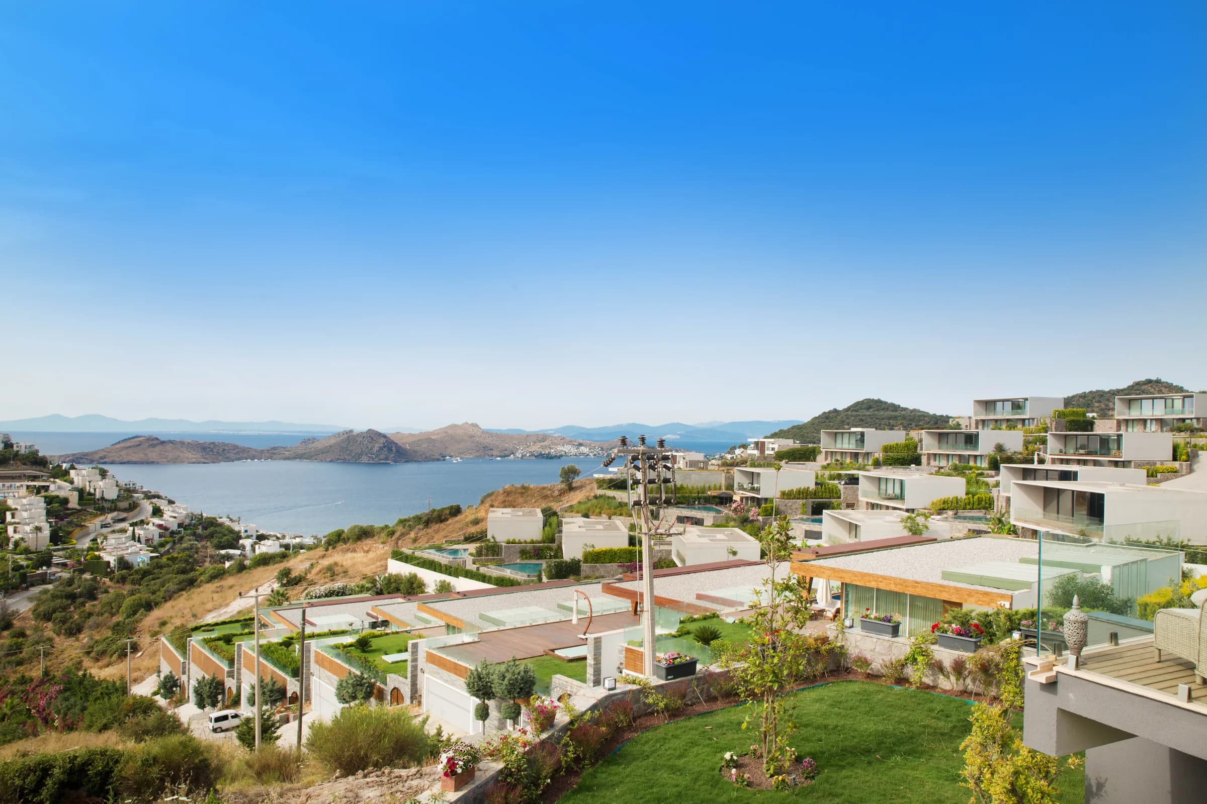 Bodrum Yalıkavak Villa Calista deniz manzaralı ultra lüks villa görünümü galeri gorseli 5