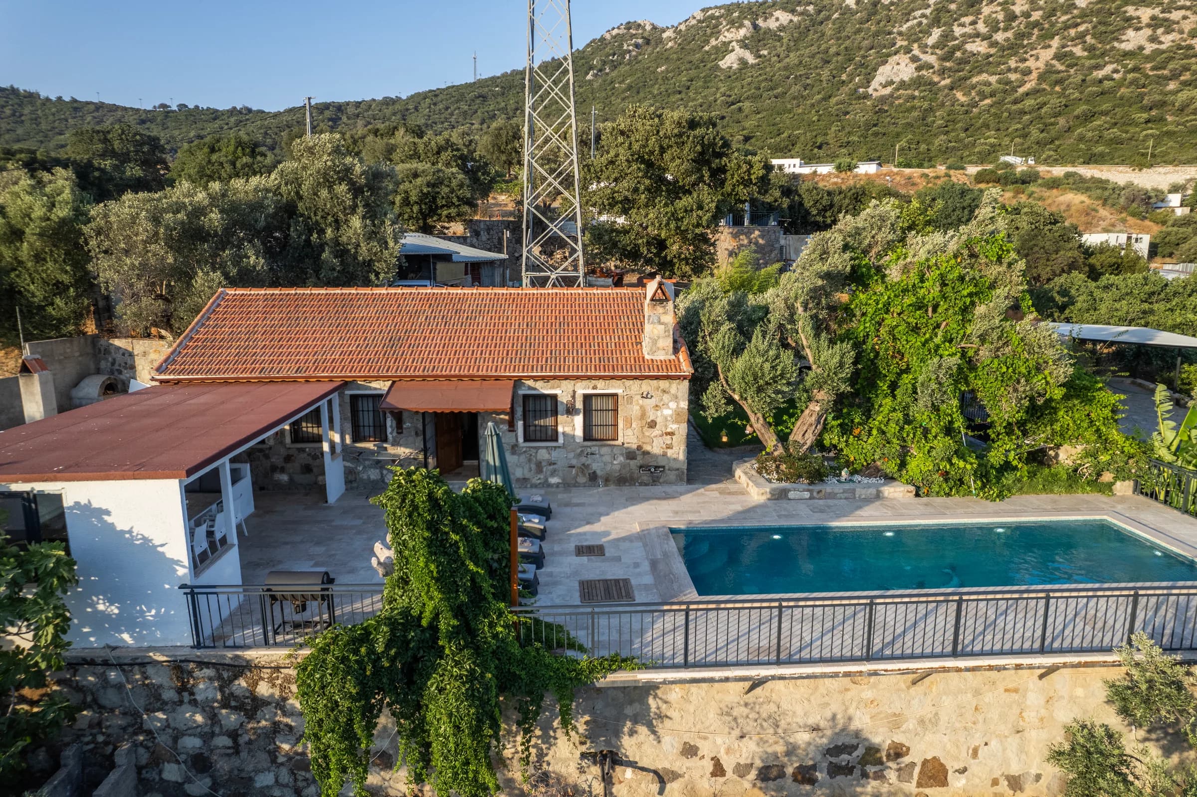 Bodrum Ortakent Villa Daisy korunaklı özel havuzlu villa görünümü galeri gorseli 5