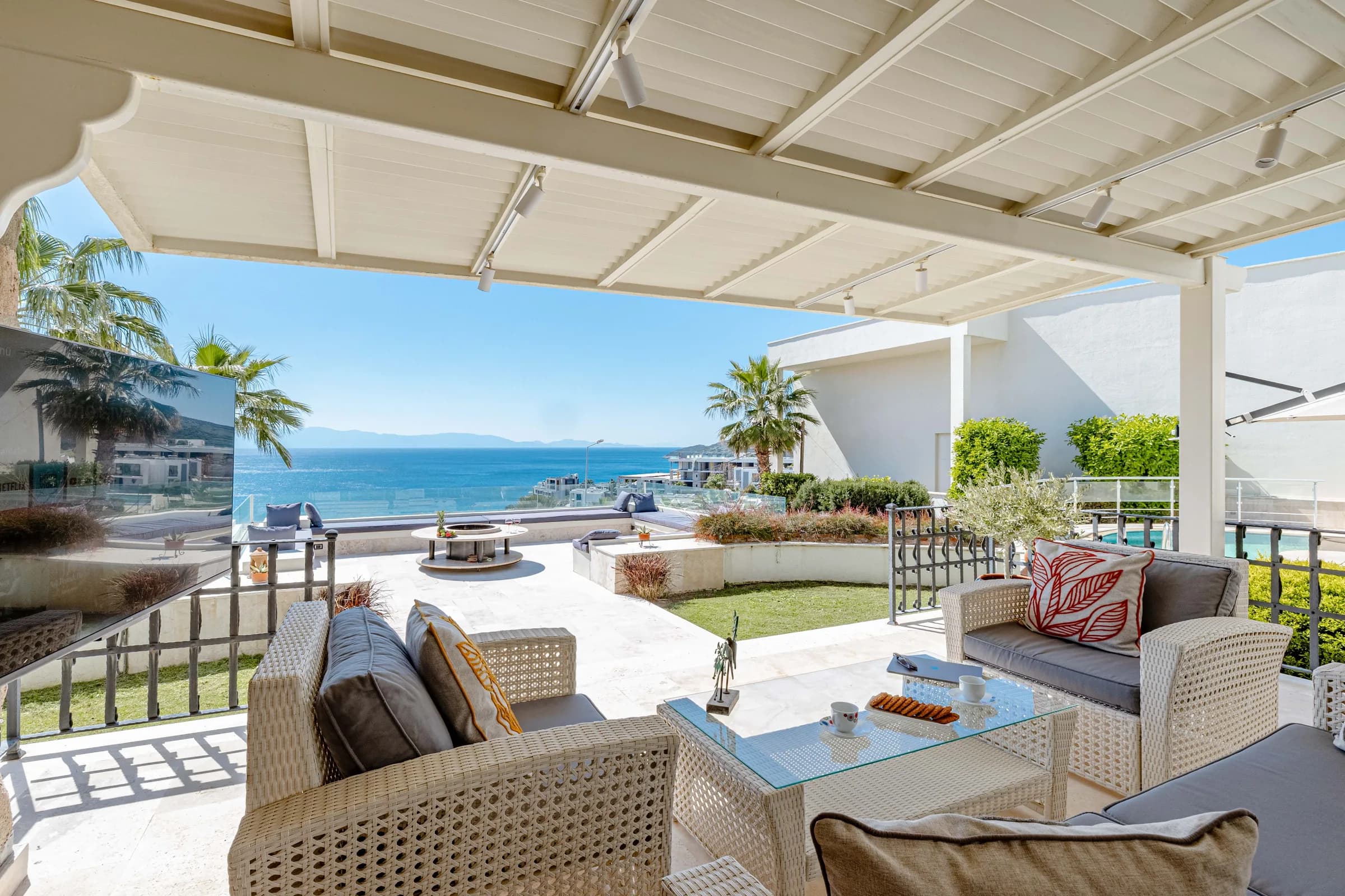 Bodrum Gümbet Villa Dorian deniz manzaralı villa galeri gorseli 4