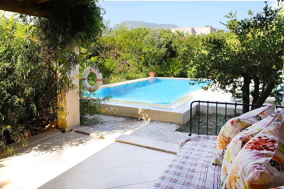 Bodrum Bitez Villa Limon mandalina bahçeli özel havuzlu taş villa görünümü galeri gorseli 2