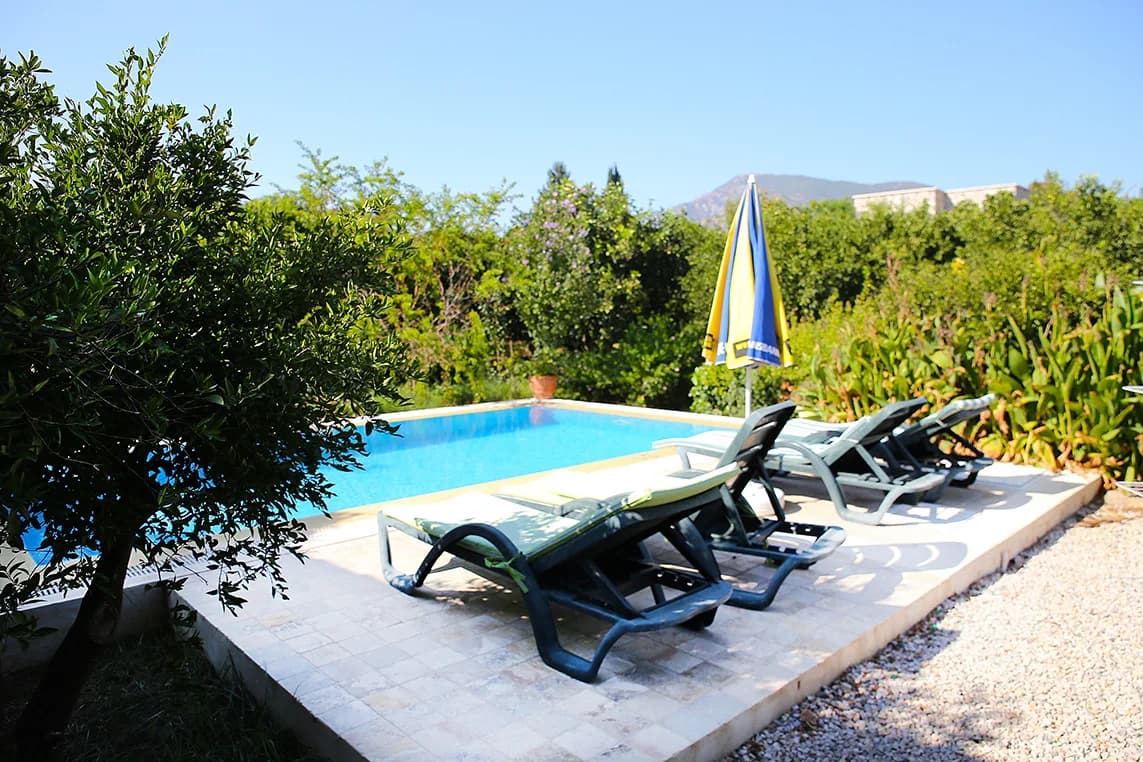 Bodrum Bitez Villa Limon mandalina bahçeli özel havuzlu taş villa görünümü galeri gorseli 3