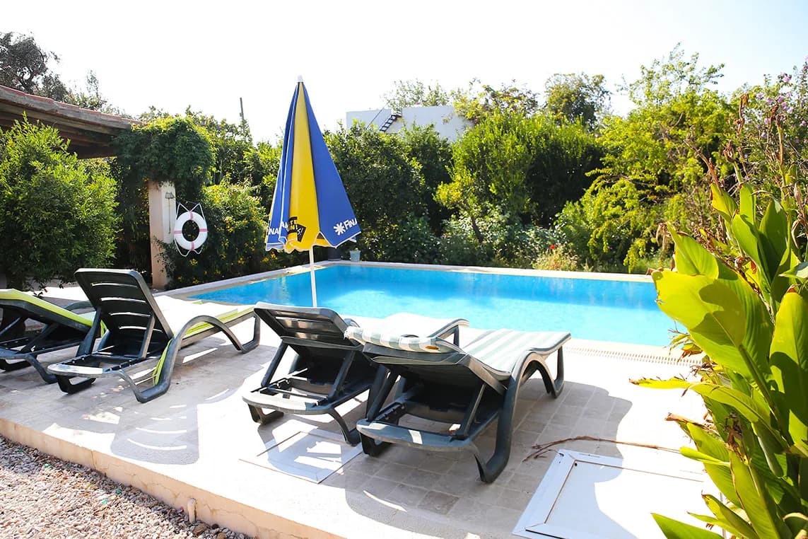 Bodrum Bitez Villa Limon mandalina bahçeli özel havuzlu taş villa görünümü galeri gorseli 4