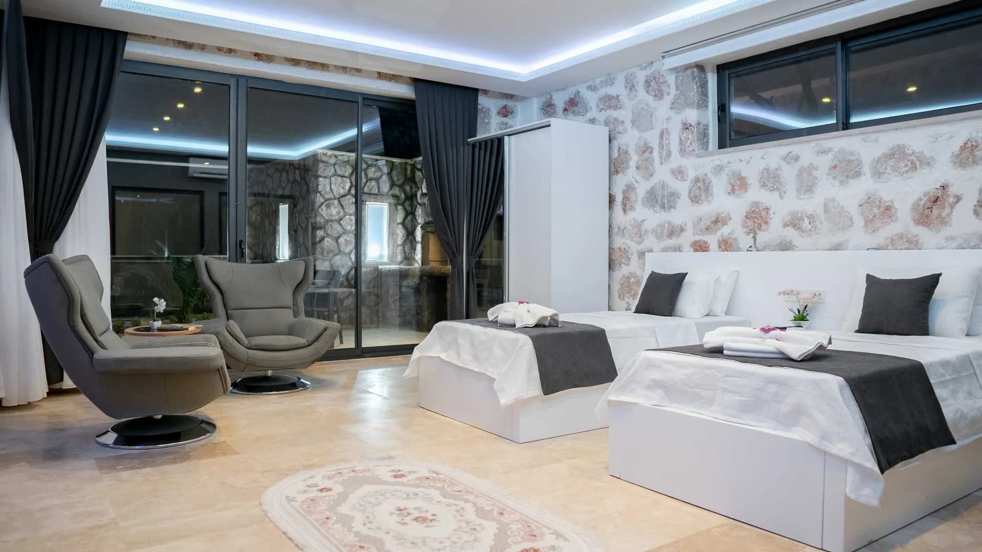 Kalkan İslamlar Villa Narin 7 ısıtmalı kapalı havuzlu özel villa galeri gorseli 2