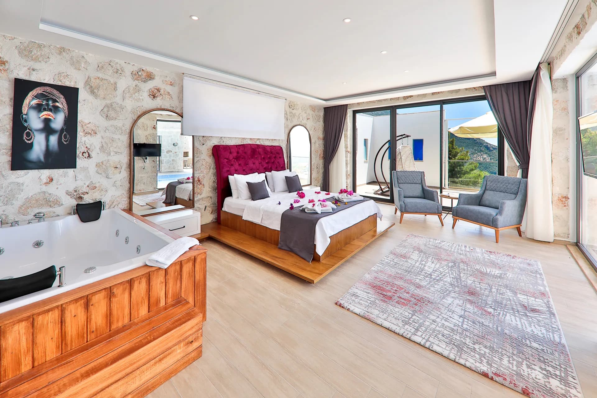 Kalkan İslamlar Villa Narin 8 ısıtmalı kapalı havuzlu özel villa galeri gorseli 2