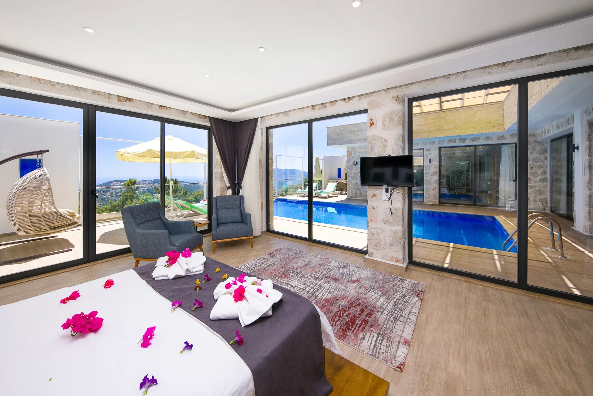 Kalkan İslamlar Villa Narin 8 ısıtmalı kapalı havuzlu özel villa galeri gorseli 4