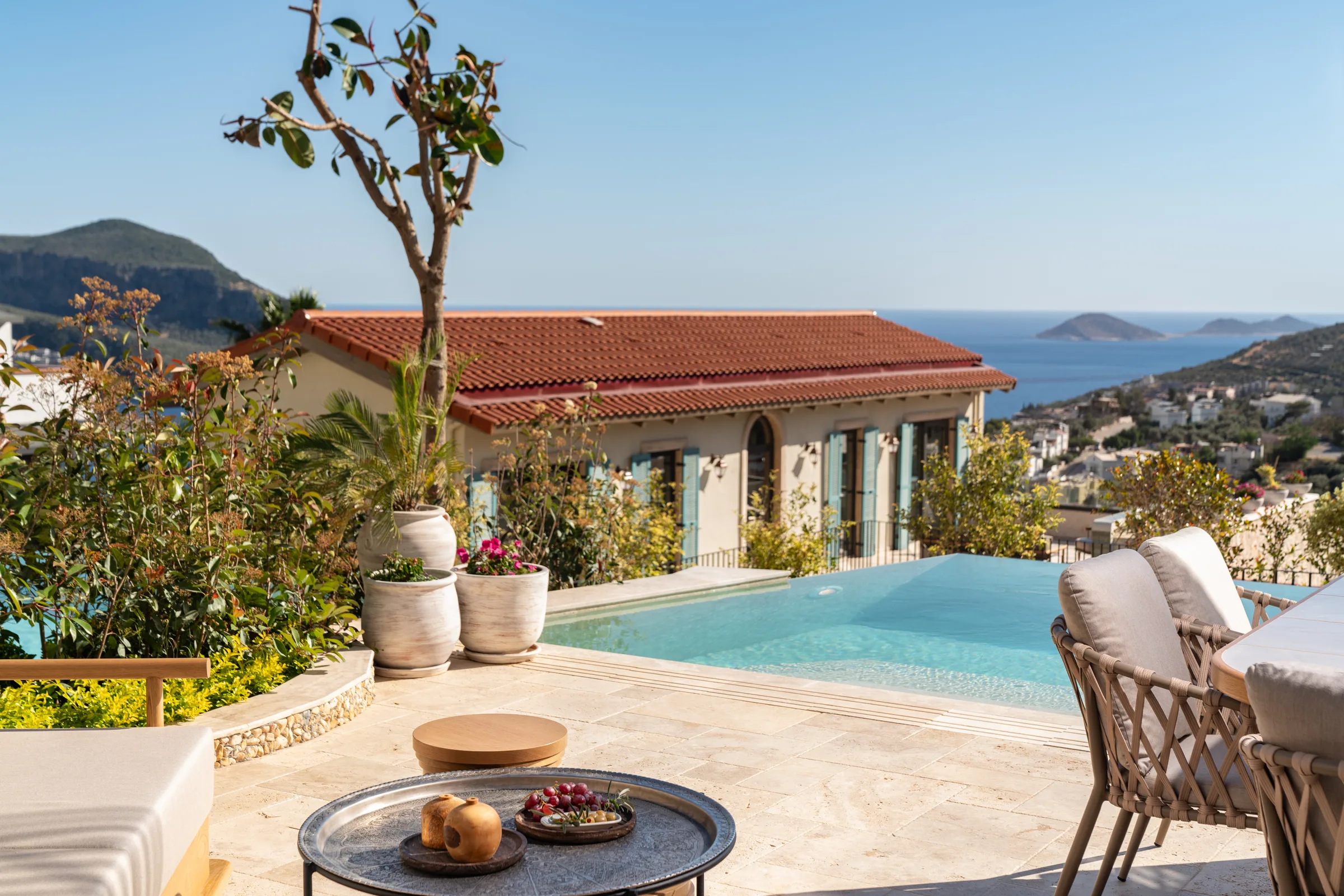 Kalkan Merkez Villa Calliope deniz manzaralı özel havuzlu lüks villa
