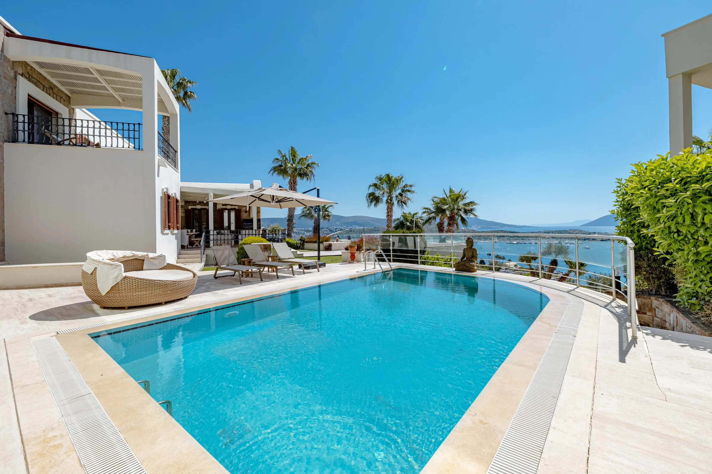 Bodrum Gümbet Villa Dorian deniz manzaralı villa
